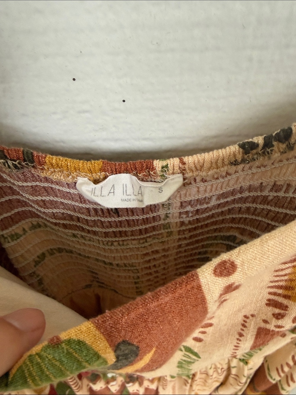 ILLA ILLA Rustic Patchwork Maxi Dress in Brown and Cream - Picture 2 of 7